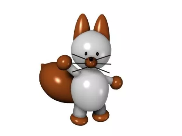 Cartoon Squirrel Toy 3d model Cartoon Squirrel Toy 3d model