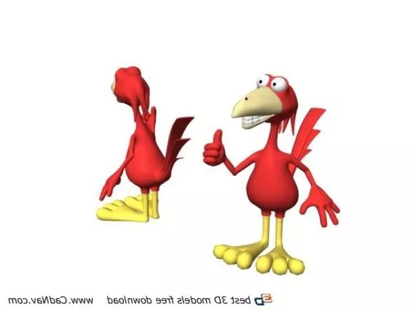 Lowpoly White Water Bird 3d model