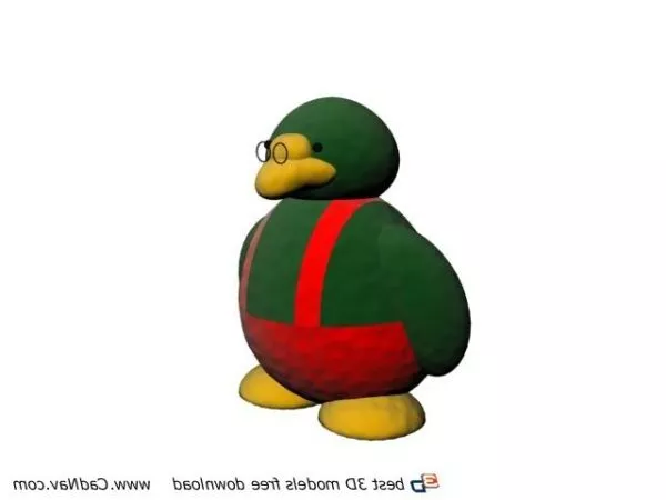 Pole Penguin Lowpoly Animal 3d model