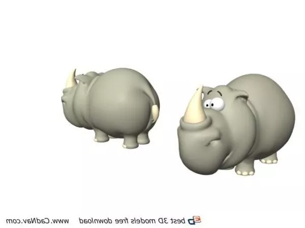 Lowpoly Rhino Animal 3d model
