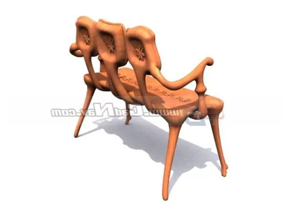 Antique Bench 3d model Antique Bench 3d model