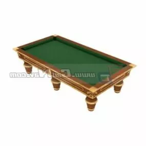 Carved Wooden Billiard Table 3d model