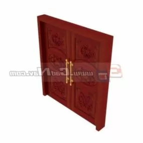 Carved Exterior Door Design 3d model