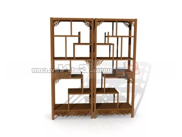 Wooden Carved Antique Display Rack 3d model Wooden Carved Antique Display Rack 3d model