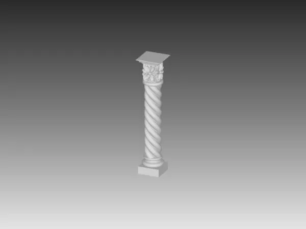 Garden Carved Baluster 3d model Garden Carved Baluster 3d model