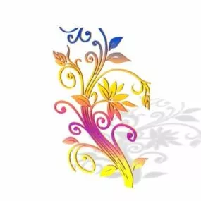 Carved Flower Panel 3d model