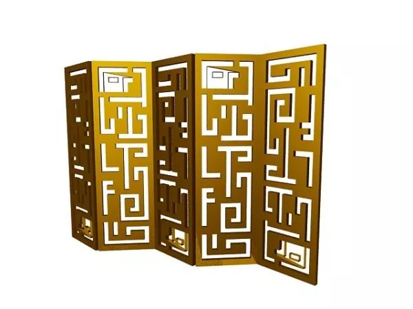 Luxury Carved Screen Room Divider 3d model Luxury Carved Screen Room Divider 3d model
