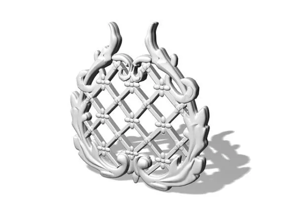 Carved Antique Window Decoration 3d model Carved Antique Window Decoration 3d model