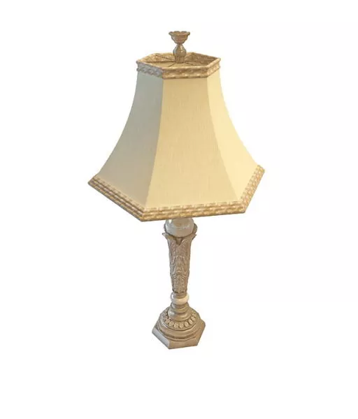 Carved Wood Lamp Furniture 3d model Carved Wood Lamp Furniture 3d model