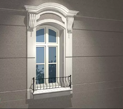 Home Window With Wedge Lintels 3d model Home Window With Wedge Lintels 3d model