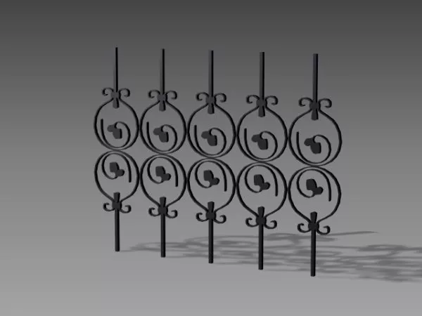 Cast Iron Fence Inserts 3d model Cast Iron Fence Inserts 3d model