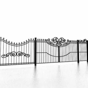 Cast Iron Home Fencing 3d model