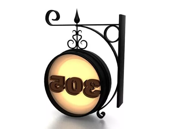 Cast Iron House Number Board 3d model Cast Iron House Number Board 3d model