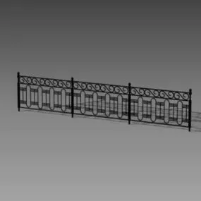 Home Garden Cast Iron Railings 3d model