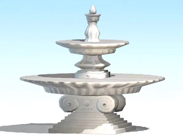 Dolphin Fountain 3d model