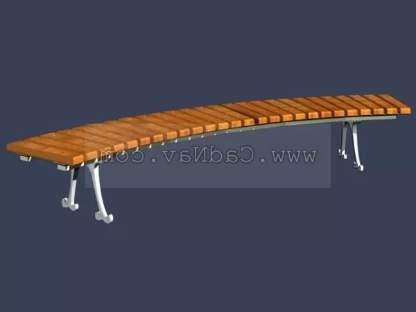 Simple Waiting Bench For Public Space 3d model