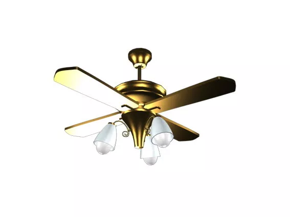 Antique Ceiling Fan Light Fixture 3d model Antique Ceiling Fan Light Fixture 3d model