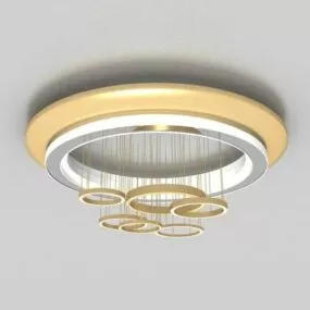 Ceiling Lamp With Ring Shapes 3d model