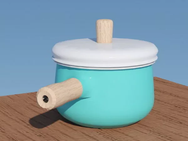 Stainless Steel Saucepan 3d model