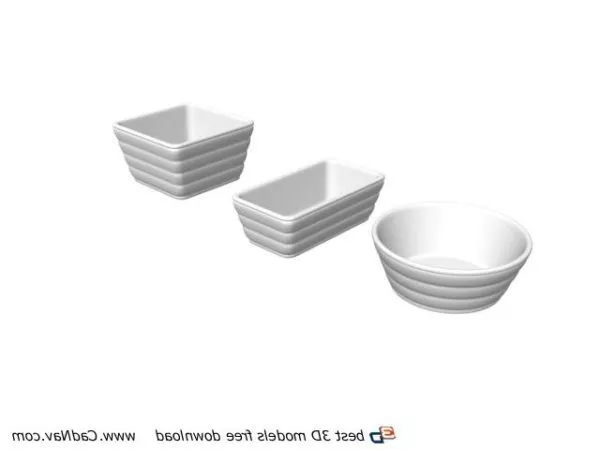 White Soup Tureen Kitchen Sets 3d model White Soup Tureen Kitchen Sets 3d model