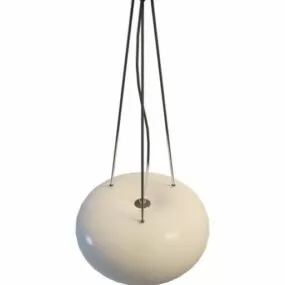 Ceramic Shade Pendant Light Fixture 3d model