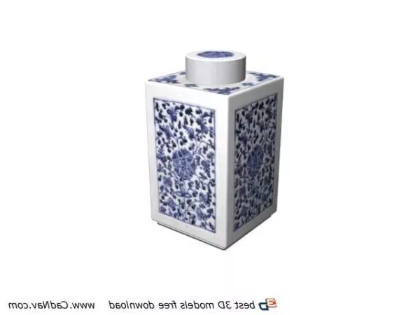 Salt Jar With Wooden Lids 3d model