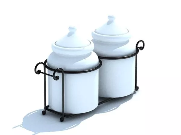 Glass Sugar Jar 3d model