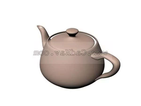 Asian Porcelain Teapot Set 3d model
