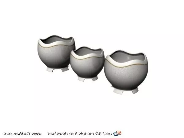 Lines Pattern Jug Vase 3d model
