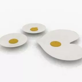 Decoration Ceramics Candle Trays 3d model