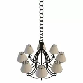 Ceiling Chain Chandelier 3d model