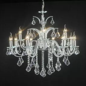 Chandelier Living Room Crystal Candlesticks 3d model