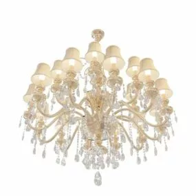 Classic Hotel Chandelier Lighting 3d model