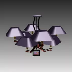 Villa House Chandelier Pendant Lighting 3d model