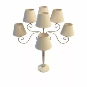 Multi Shade Chandelier Table Lamp 3d model