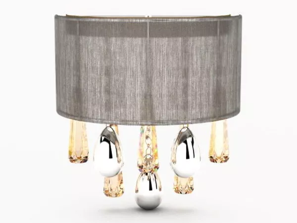 Antique Sconce Lamp With Candlestick 3d model
