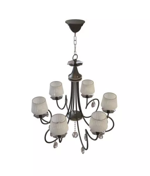 Chandelier With Classic Shades 3d model Chandelier With Classic Shades 3d model