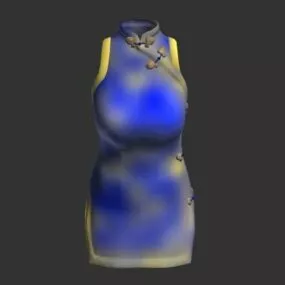 Antique Chinese Cheongsam Shirt 3d model