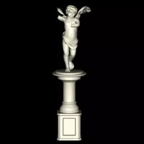 Cherub Little Angel Statue 3d model