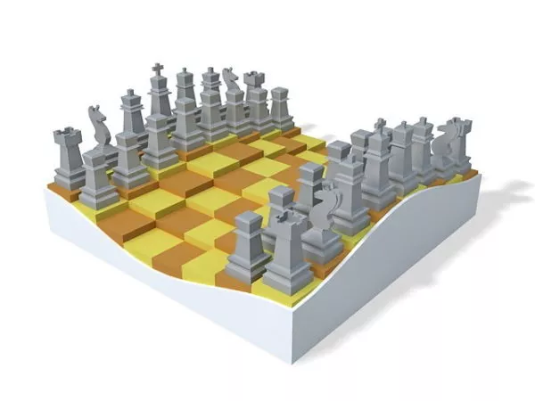Western Chess Set 3d model Western Chess Set 3d model
