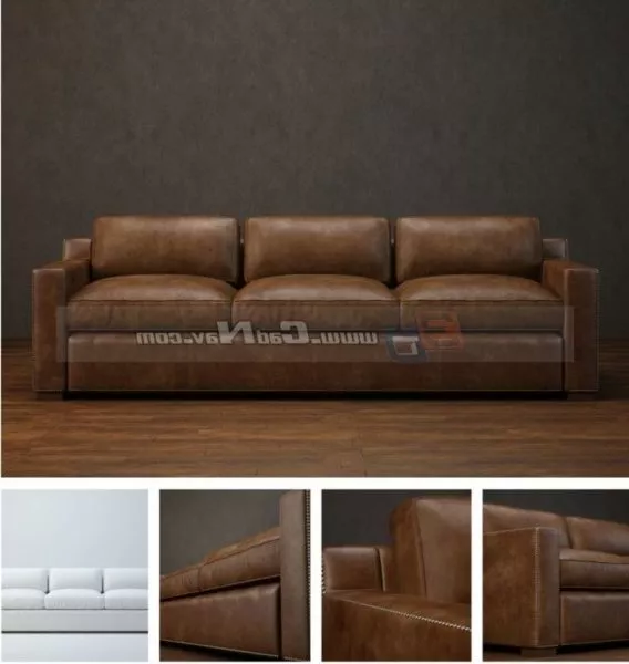Chesterfield Home Leather Sofa 3d model Chesterfield Home Leather Sofa 3d model