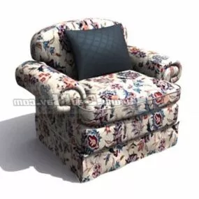 Children Old Style Fabric Sofa 3d model