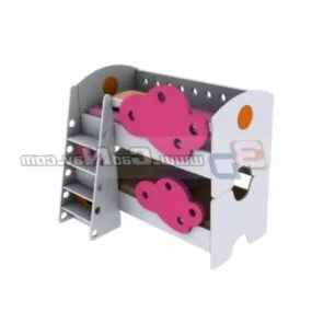 Kid Furniture Bunk Bed 3d model