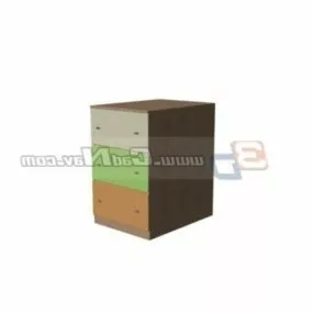 Children Bedside Cabinet Furniture 3d model