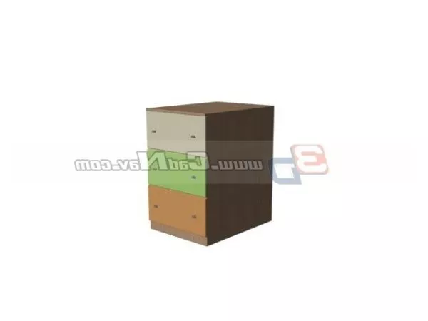 Children Bedside Cabinet Furniture 3d model Children Bedside Cabinet Furniture 3d model