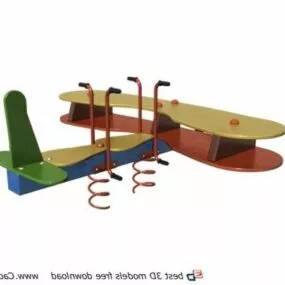 Children Playground Airplane Game 3d model