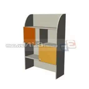 Children Wood Wall Cabinet Storage 3d model