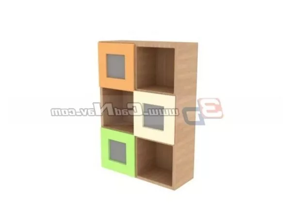 Kids Wooden Play Cupboard 3d model Kids Wooden Play Cupboard 3d model