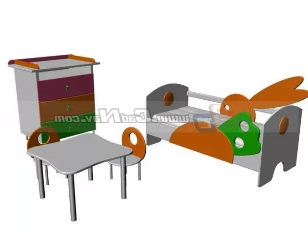 Children Decoration Bedroom Set 3d model Children Decoration Bedroom Set 3d model