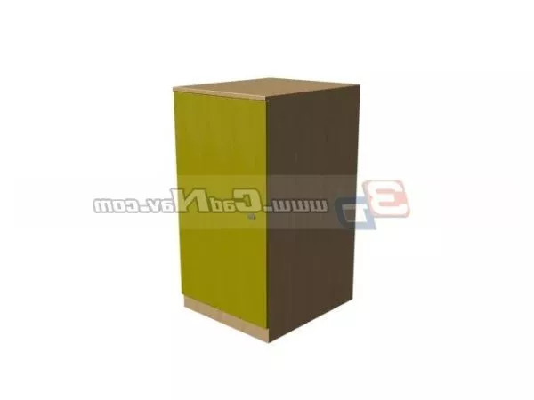 Closet With Middle Shelf With Clothes 3d model